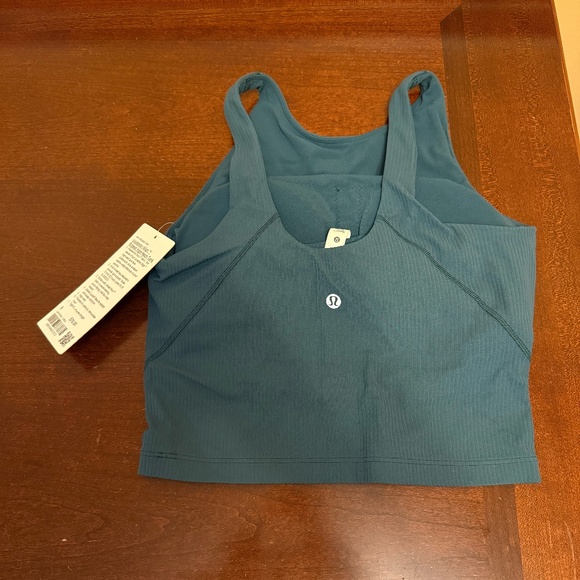 Lululemon Align Ribbed High-Neck Tank (Size 6) Green Jasper NWT - Picture 2 of 4